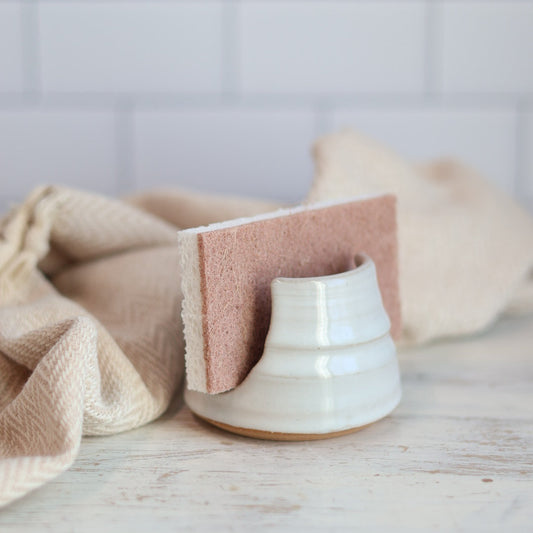 Sponge Holder in White, Black or Cream