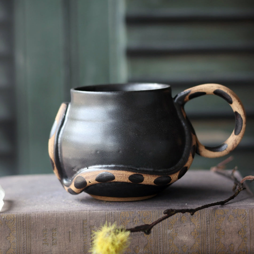 Black Medusa Mug - Small | Handmade for Halloween