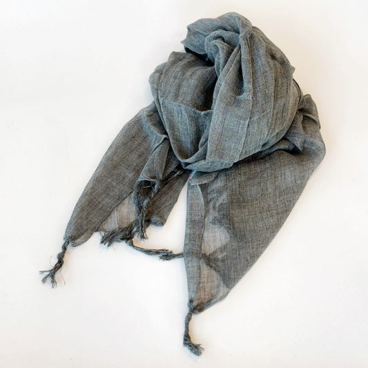 Cotton Scarf in Graphite Gray