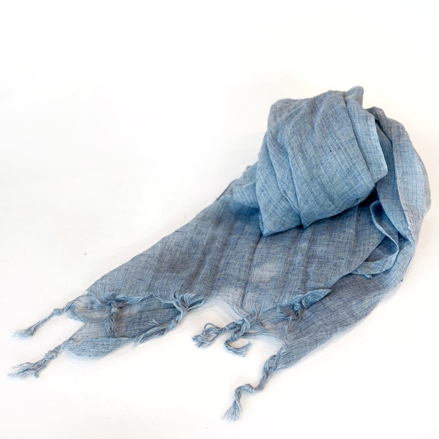 Cotton Scarf in Denim Blue