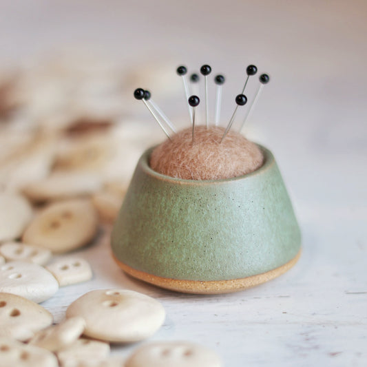 Minimalist Mini Pin Cushion in Sage Green
