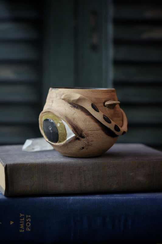 Medusa All Seeing Cauldron | Handmade pottery for Halloween