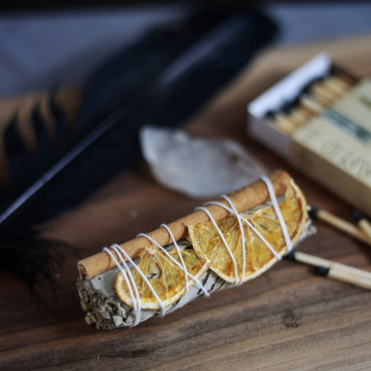 Orange Slices and Cinnamon with White Sage Bundle Faiza Naturals 