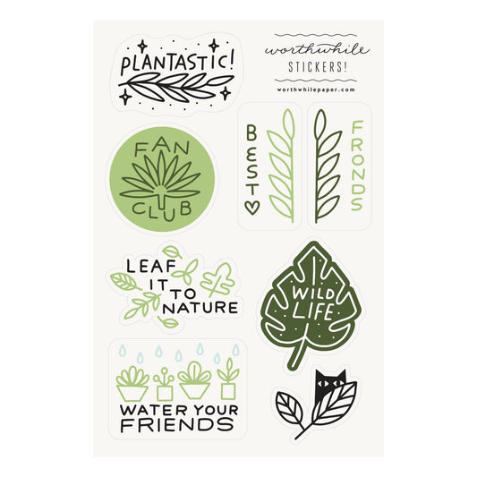 Plants Sticker Sheet (set of 2) Worthwhile Paper 