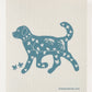 Playful Pup (Teal) Swedish Dishcloth Three Bluebirds Swedish Dishcloths 