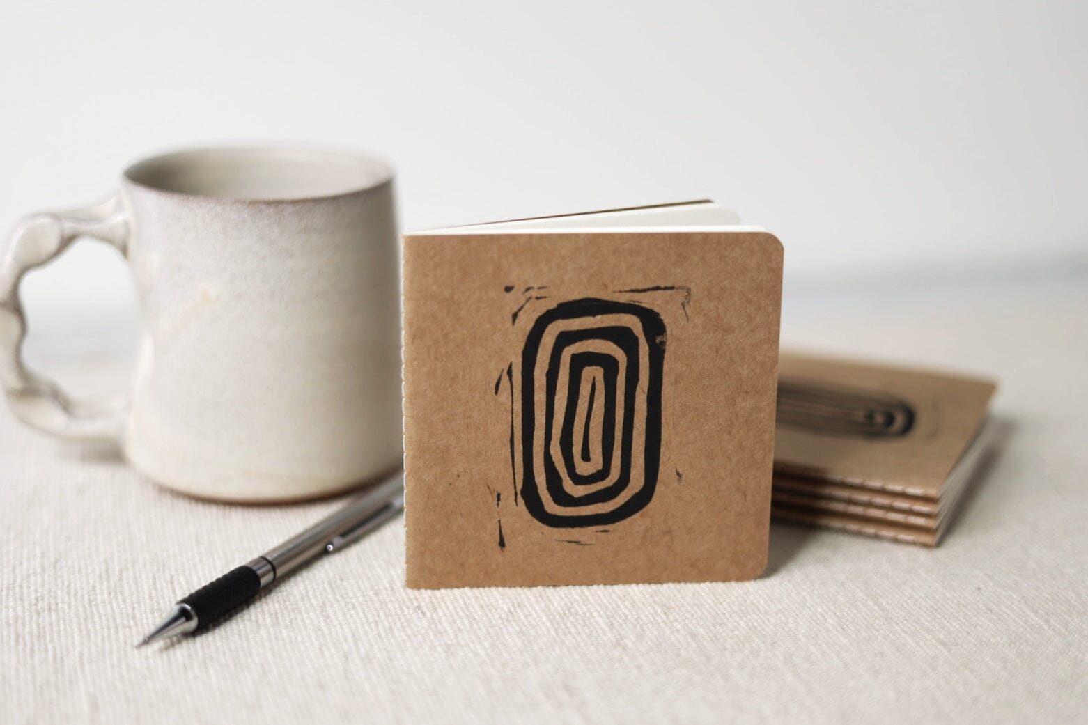 Ripples 4x4 inch blank notebook blank sketchbook Gravesco 