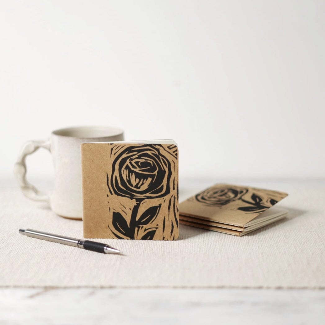 Rose 4x4 inch blank notebook blank sketchbook Gravesco