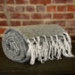 Solid Light Gray Handwoven Blanket Blankets West Path 