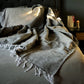 Solid Light Gray Handwoven Blanket Blankets West Path 