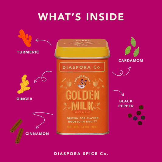 Golden Milk (Spice Blend) - For Turmeric Lattes & Baking: 45g Everyday Tin